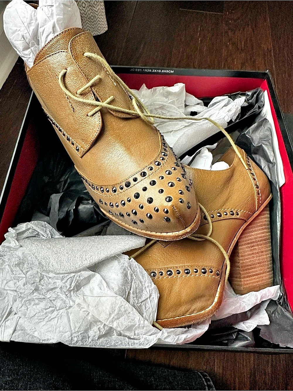 Kenneth Cole Studded Brown Booties